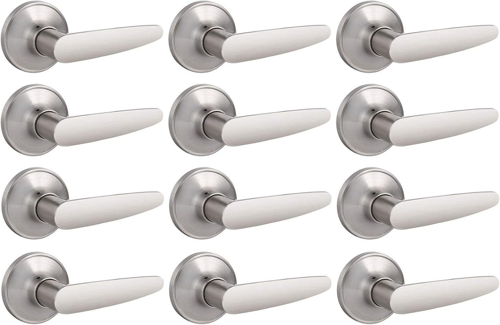 Satin Nickel Passage Handleset Lever Handle, 3 Pack G9249