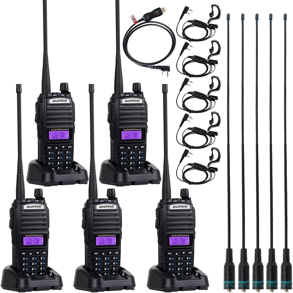 2 Way Radio 5 Pack Black F8663