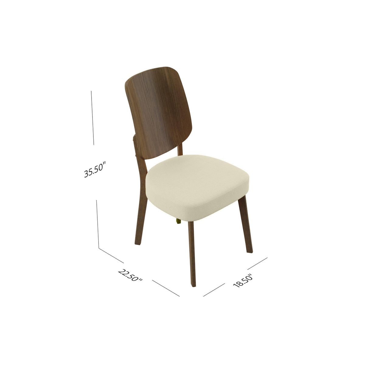 Oatmeal Linen Armless Side Chairs Set of 2 Q3422