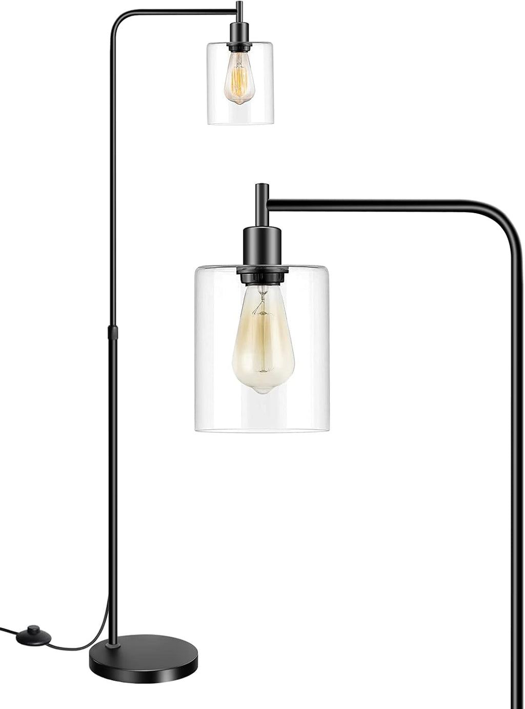 Industrial Floor Lamp Metal Black Standing Lamp with On/Off Switch B310