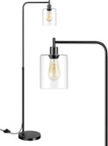 Industrial Floor Lamp Metal Black Standing Lamp with On/Off Switch B310