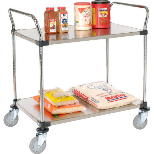 Stainless Steel Utility Cart 2 Shelves 48x24 P504