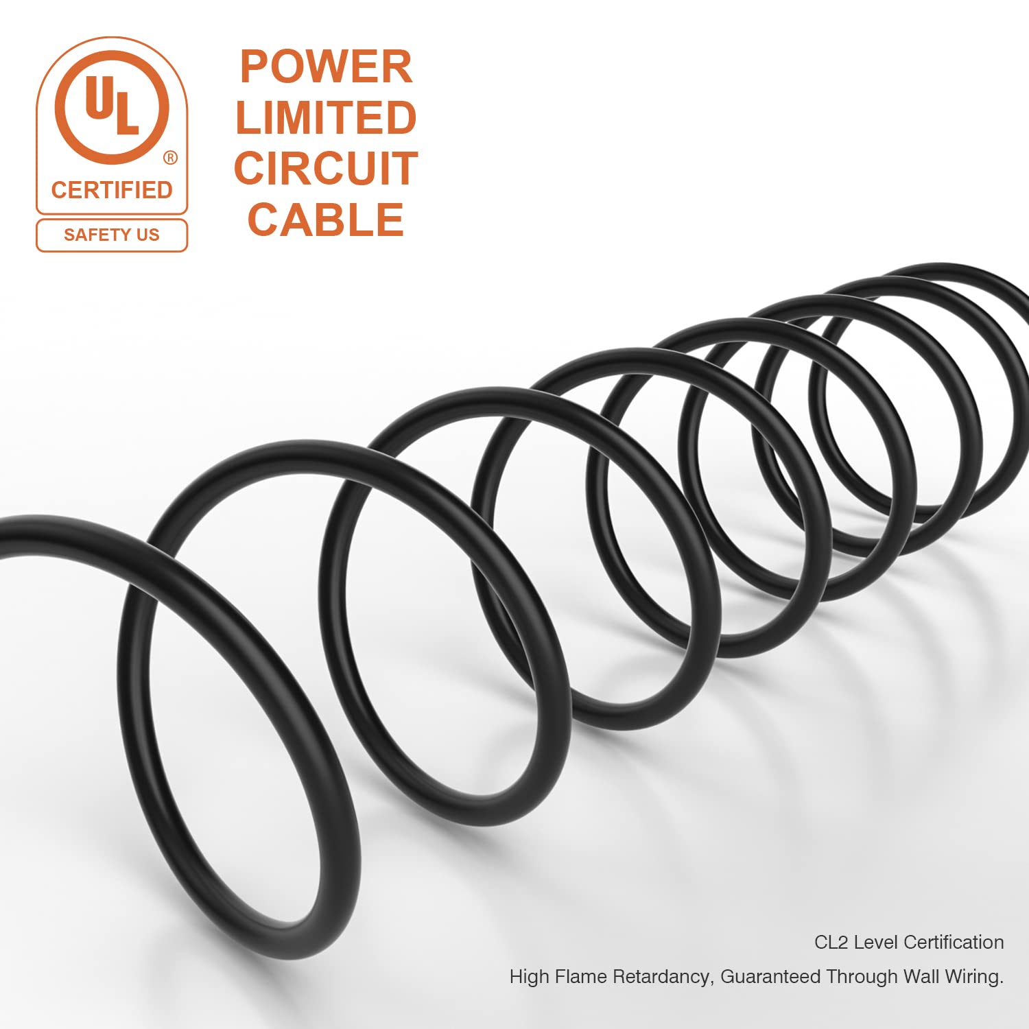 CL2 Rated Fiber HDMI Cable 33 feet 4K60Hz HDMI2.0b 18Gbps ARC HDR10 HDCP2.2 YUV4:4:4 Slim Flexible Optic Cable 10m U834