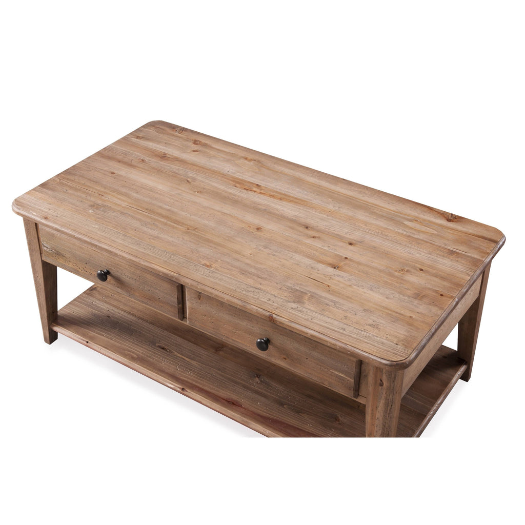 Rectangular Condo Cocktail Table with Casters, Brown G50220