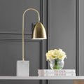 Gold Arched Metal Table Lamp with Marble Base C3951