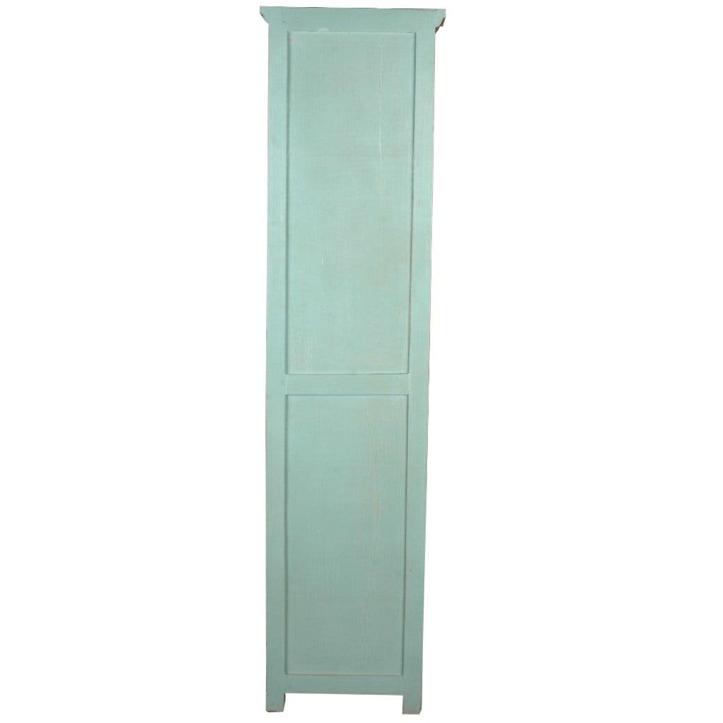 Tall Narrow Cabinet Teal Natural Raftwood N726856
