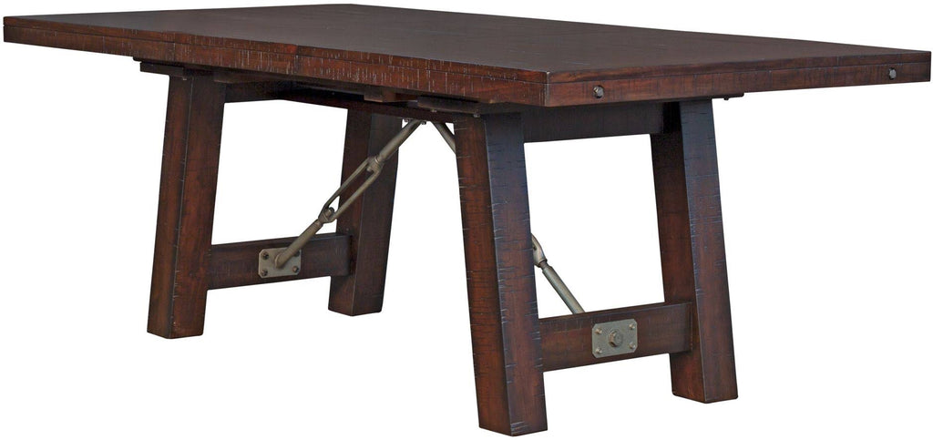 Rustic Mahogany Trestle Table Y638706