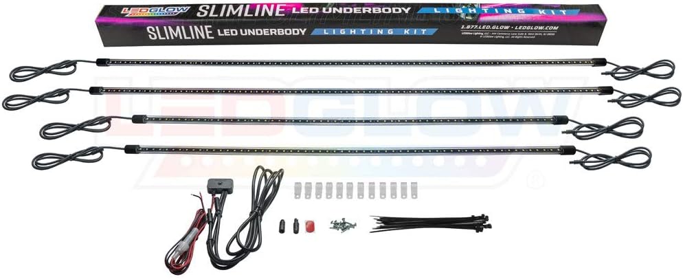 Blue Slimline LED Underbody Lighting Kit for Cars F20393