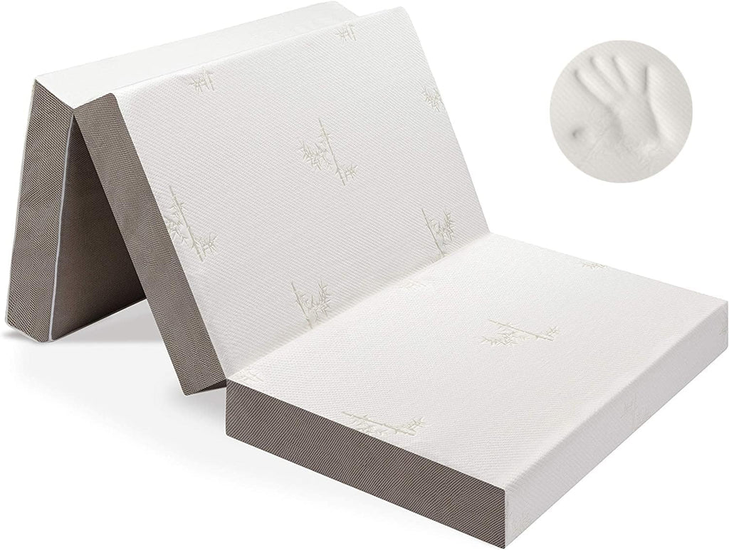 Twin XL Tri Folding Memory Foam Mattress with Washable Cover X2269