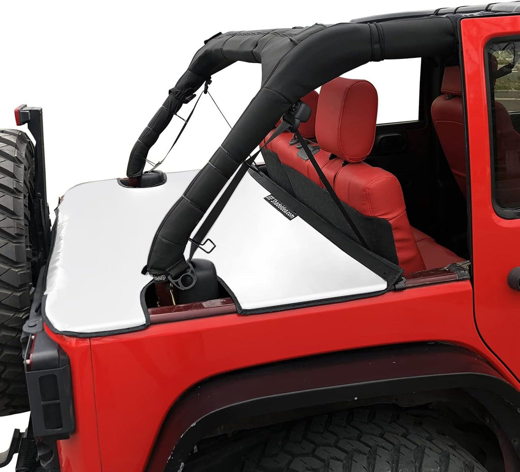 Black Vinyl Tonneau Cover for Jeep Wrangler JK Unlimited 4 Door W129819