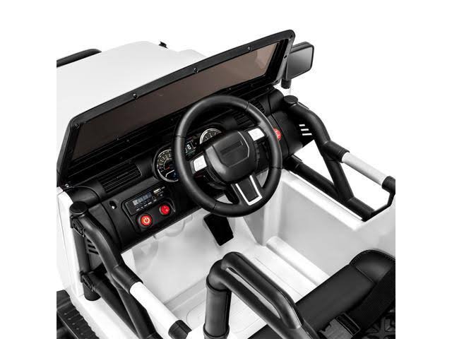 White 12V Kids Ride on Truck Car with Remote Control U78151