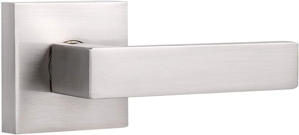 7 Pack Satin Nickel Square Reversible Passage Door Lever V409314