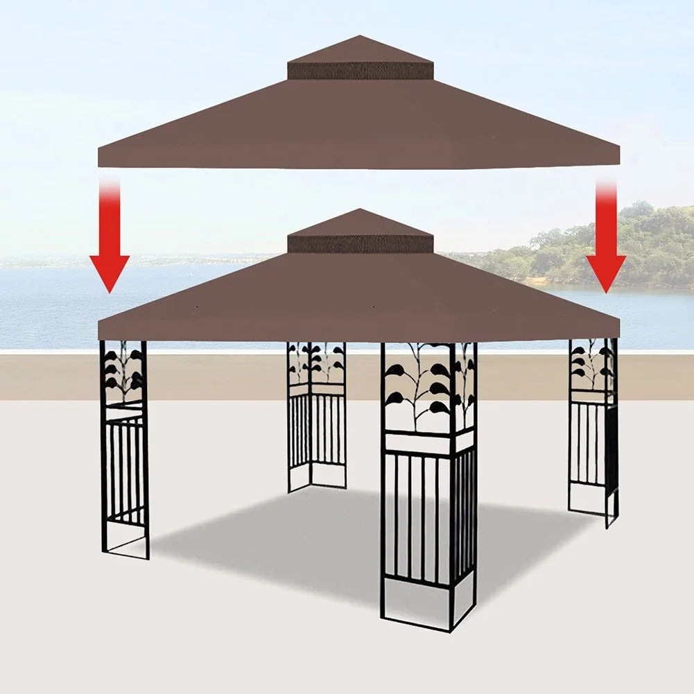 10 x 10 Ft Double Tiered Gazebo Replacement Top Cover A35611