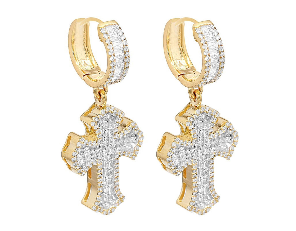 1.20 CT Diamond Dangle Drop Earrings White Gold V26845
