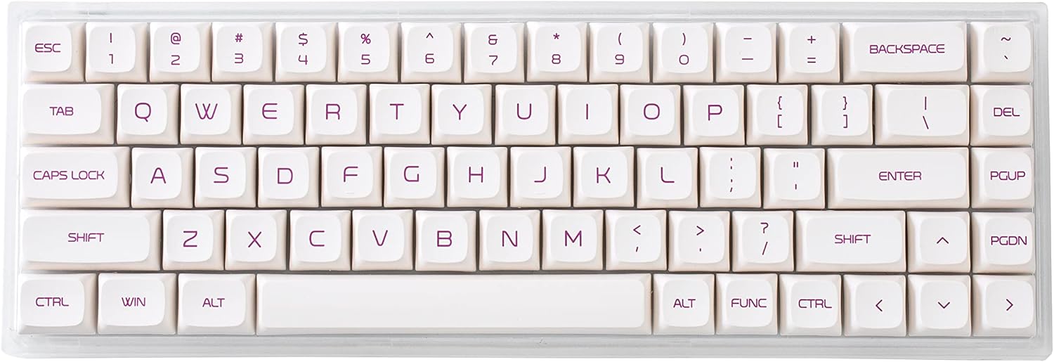 Translucent ABS Mechanical Keyboard 68-Key with Gateron Blue Switch O617822
