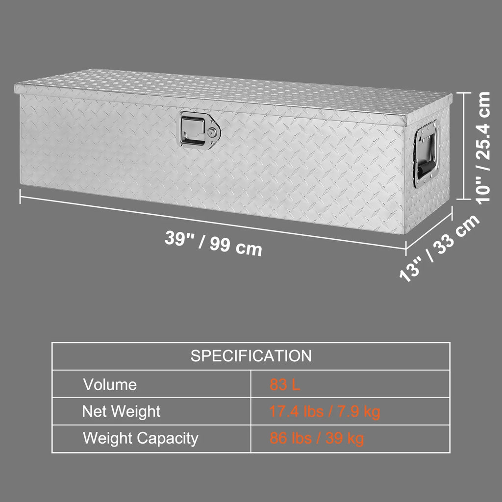 Heavy Duty Aluminum Bar Tread Truck Tool Box S363