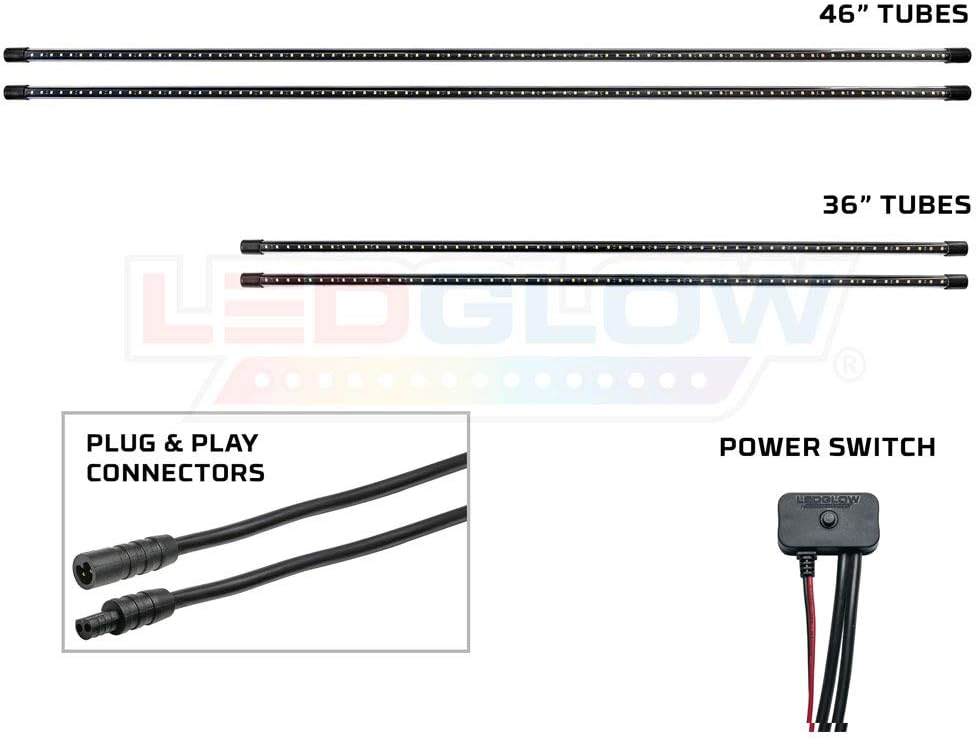 Blue Slimline LED Underbody Lighting Kit for Cars F20393