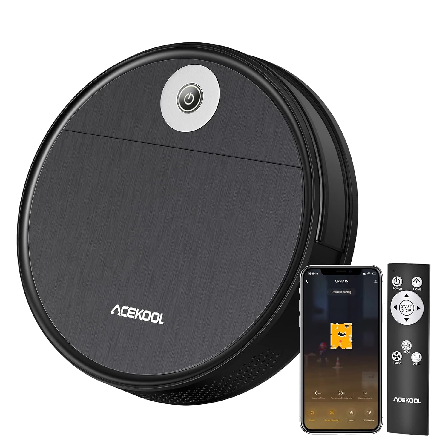 Robot Vacuum Cleaner, 1700pa Suction, 170min Runtime T1512