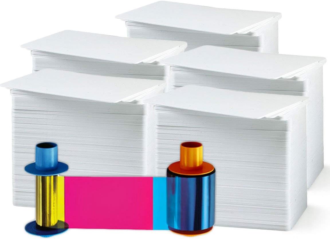 300 Prints YMCKO Color Ribbon with PVC Cards V510