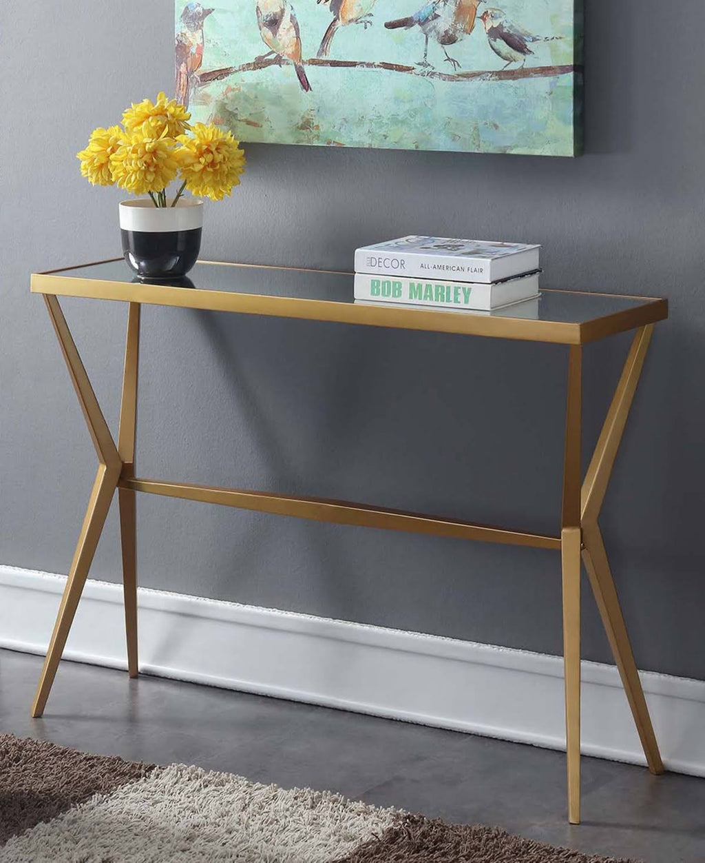 Gold Console Table L9869