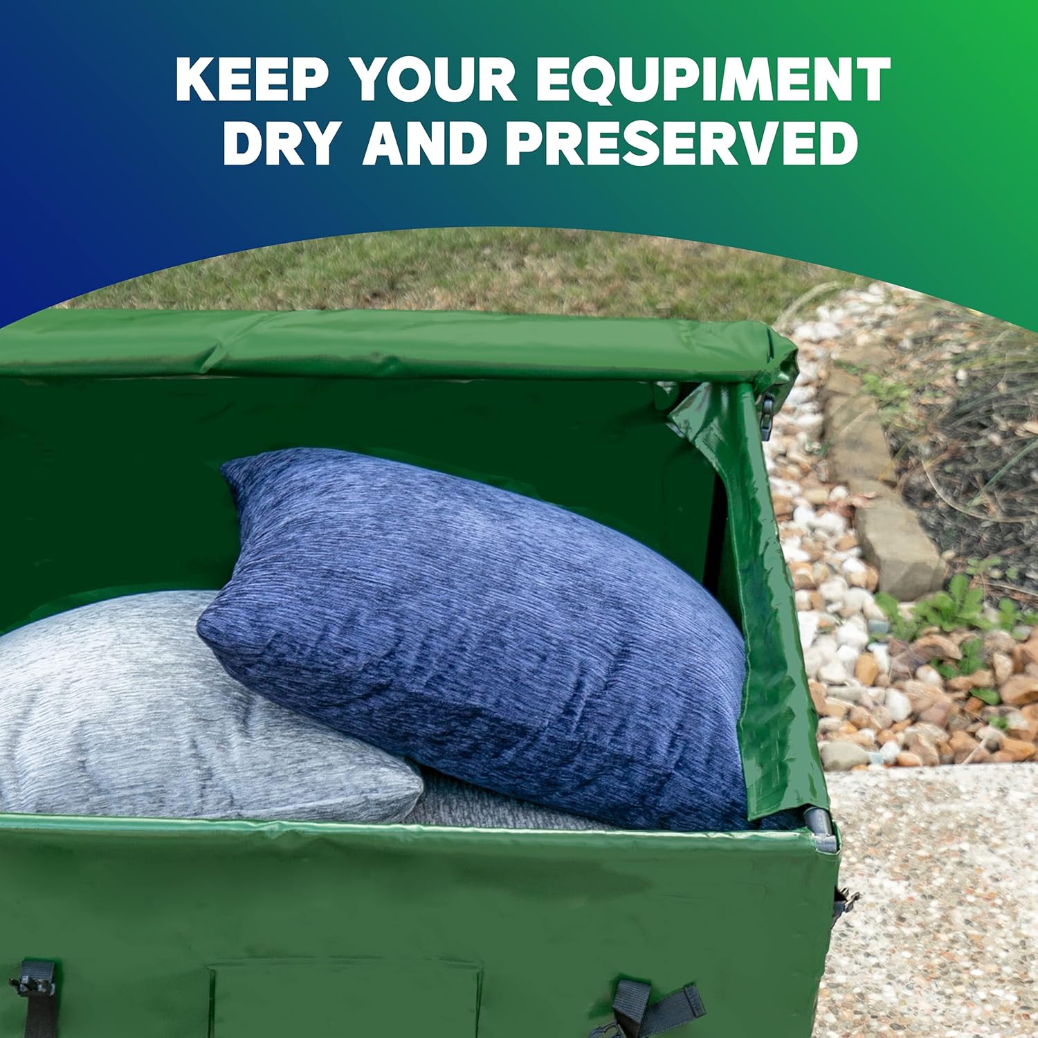 Green Waterproof Outdoor Storage Box T342605