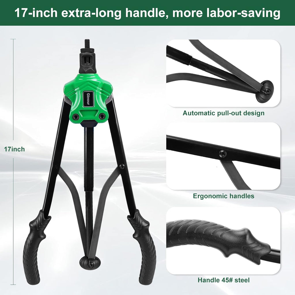 Rivnut Tool Kit with 11 Mandrels, 110PCS Rivet Nuts, Carry Case Y3039