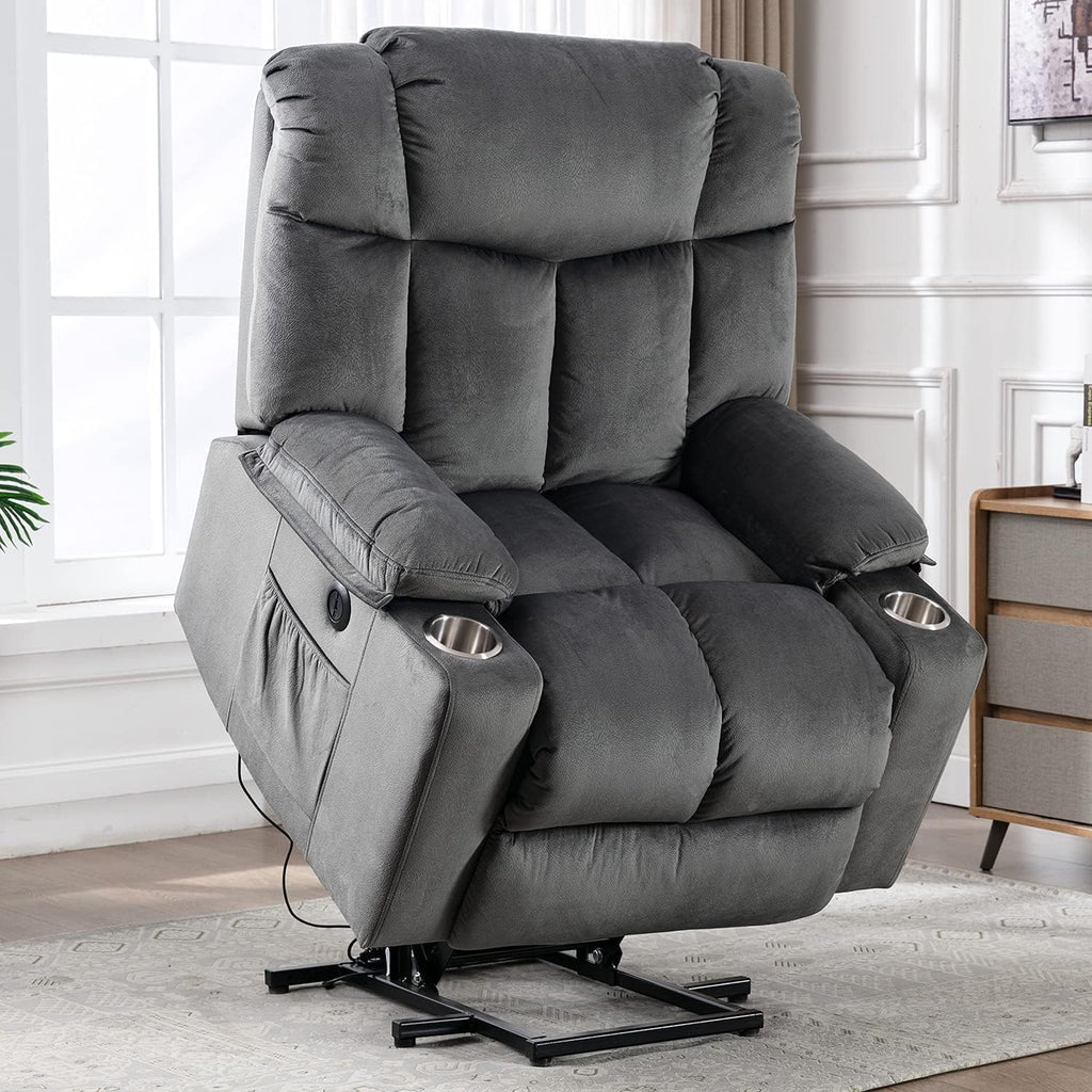 Camel Power Lift Recliner Chair with USB Port and 2 Cup Holders L9167