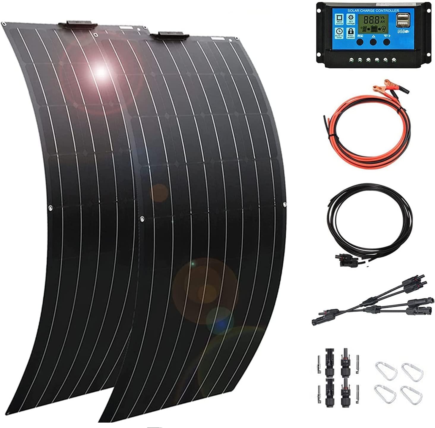 Flexible Monocrystalline Solar Panel Kit 4 X 200W with 40A Controller A884