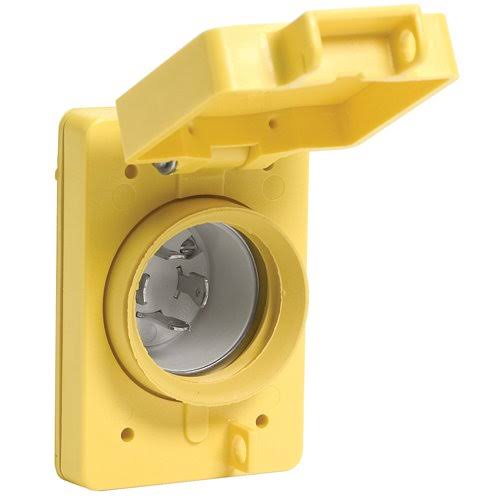 Locking Blade Receptacle, 3-Phase, 4 Wires, 3 Poles, NEMA L15-20 X6194