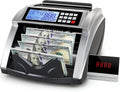 Money Counter Machine with UV/MG/IR/DD/DBL/HLF/CHN Counterfeit Detection, Bill Counting Machine with Portable Handle, Enlarge LCD Display S90305