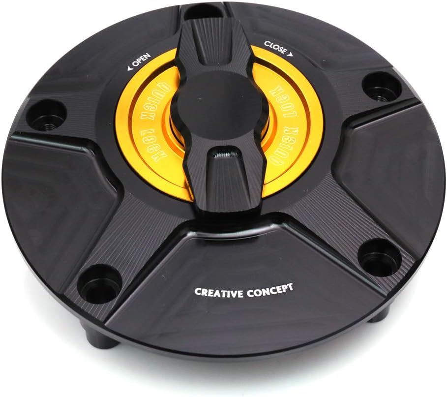 Black Blue CNC Quick Lock Fuel Cap Y45383