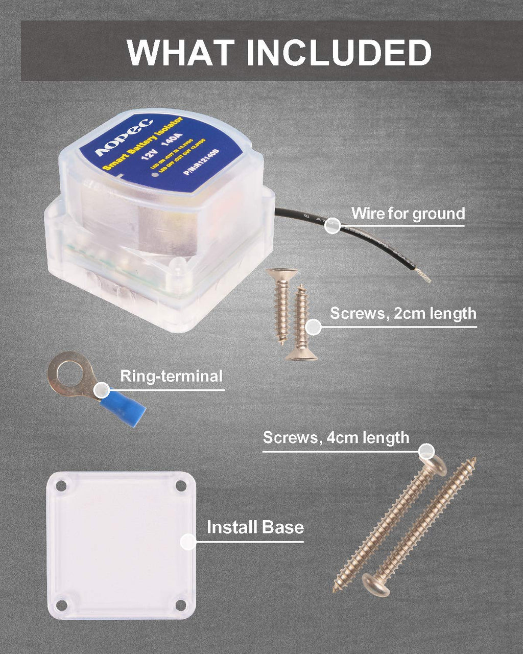 12V 140Amp Smart Waterproof Dual Battery Isolator K15883