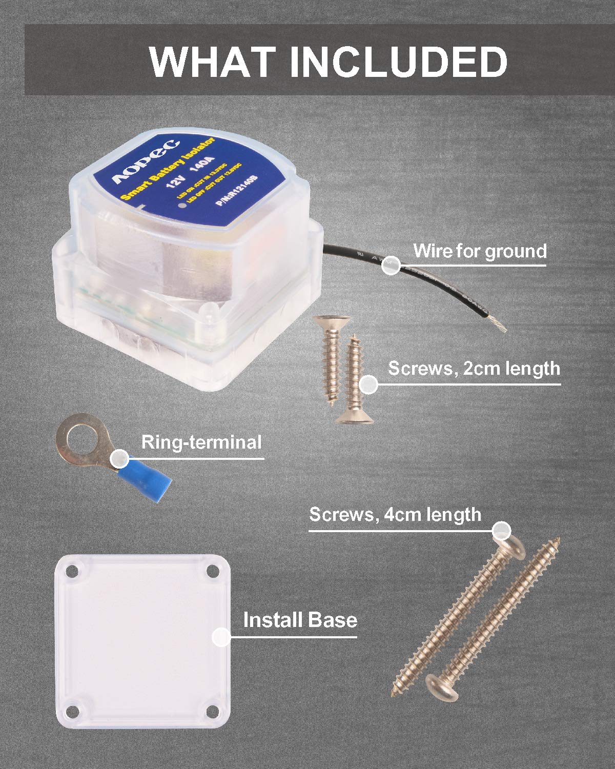 12V 140Amp Smart Waterproof Dual Battery Isolator K15883