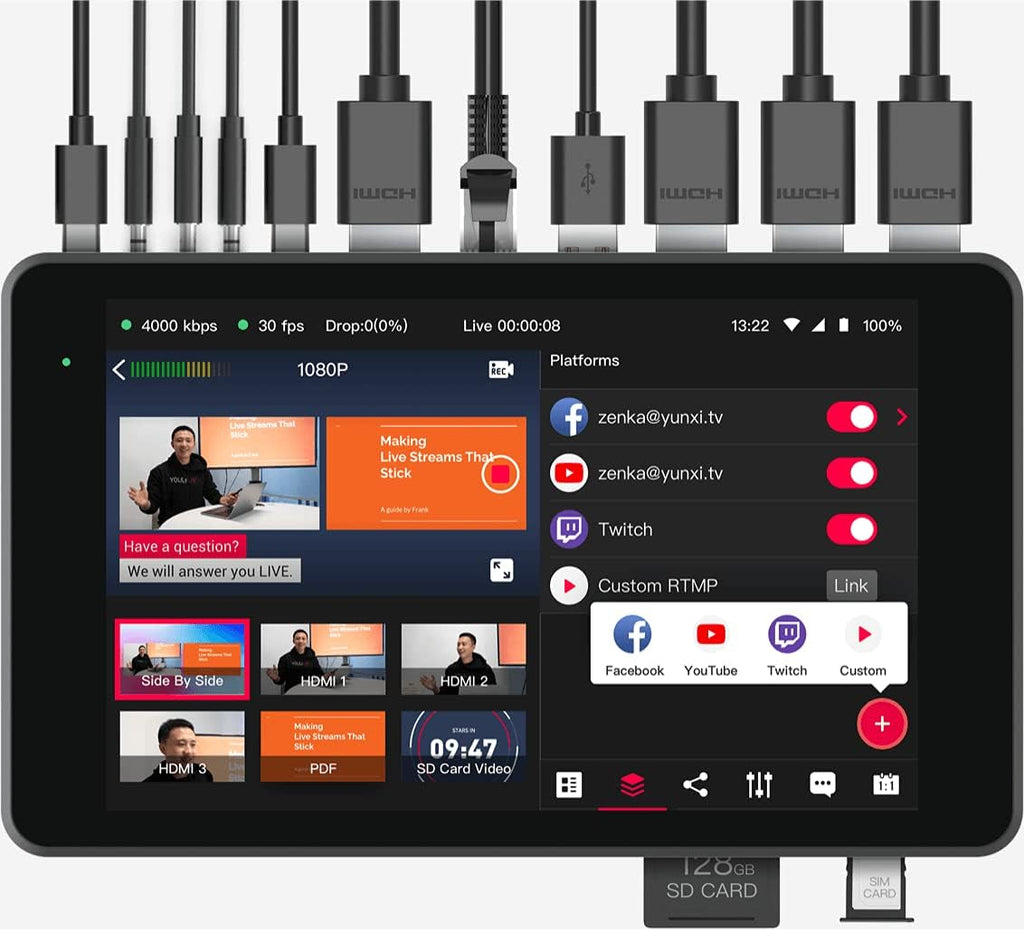 Ultra-Portable All-in-One Live Streaming Encoder & Monitor S944364
