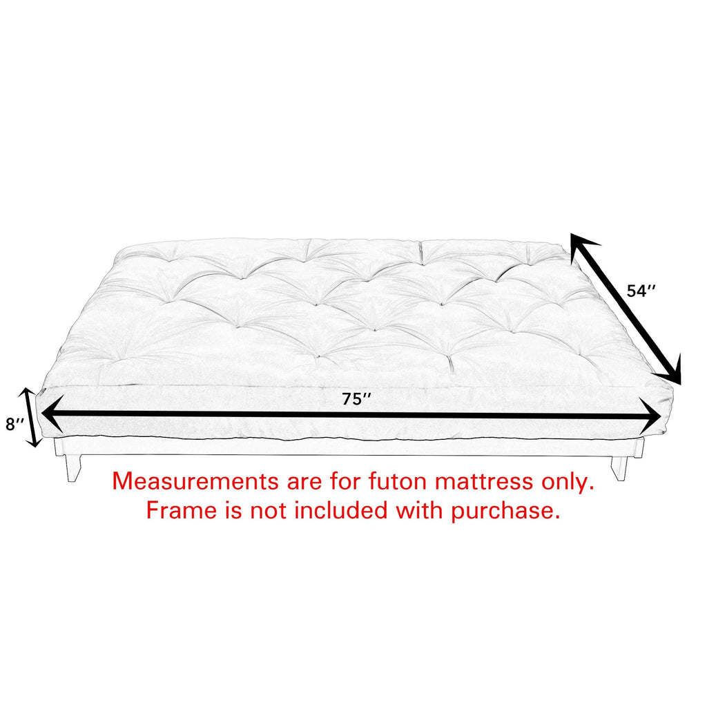 Khaki Suede Gel Memory Foam Futon Mattress Y936