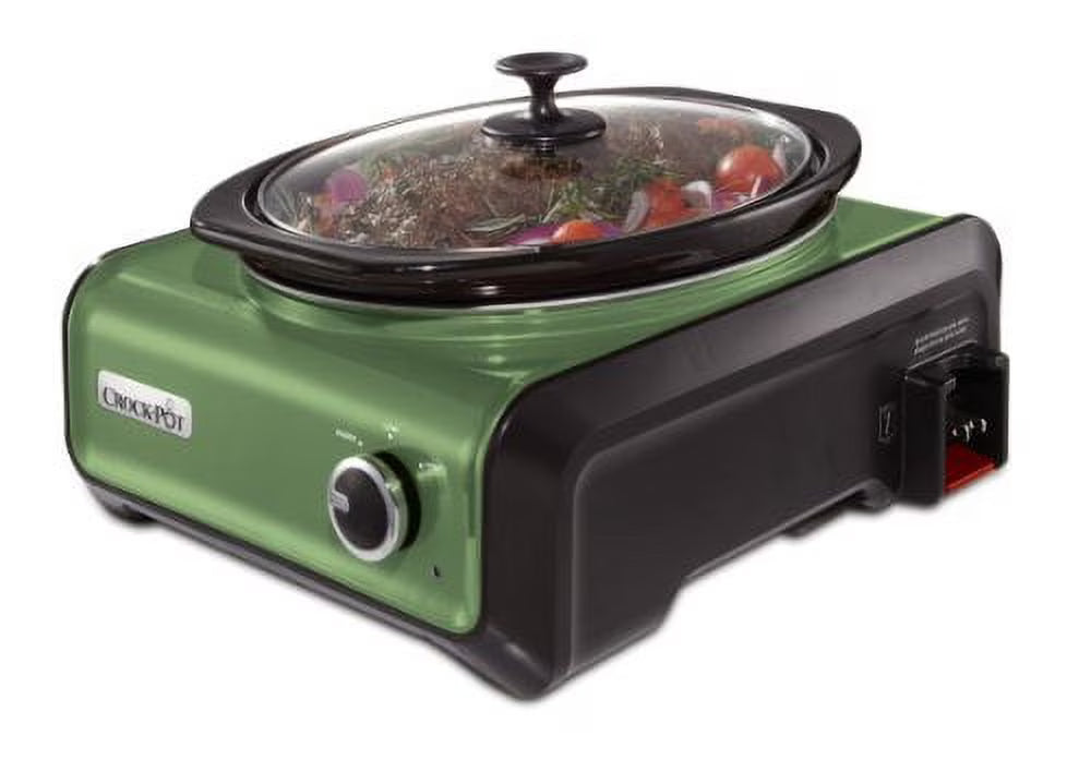 3.5-Quart Metallic Sage Oval Crock-Pot V138971