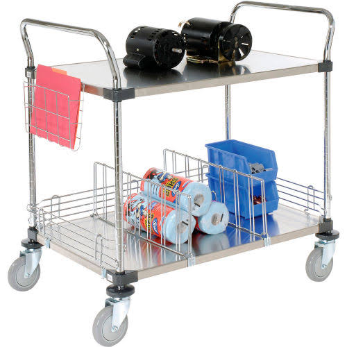 Stainless Steel Utility Cart 2 Shelves 48x24 P504