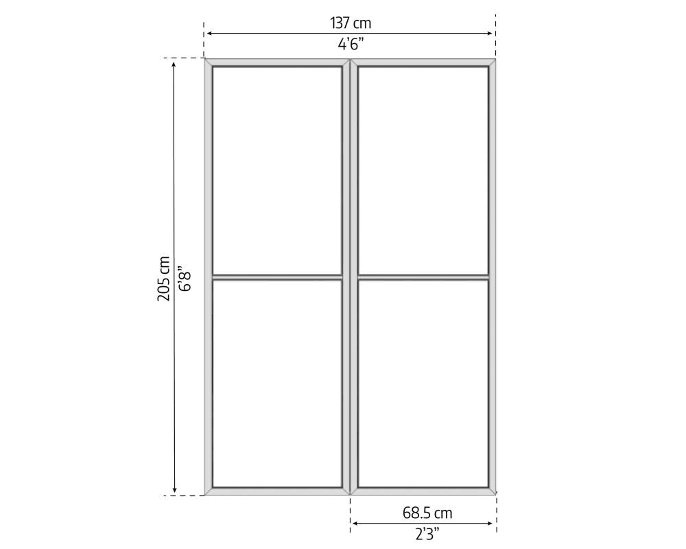 White Screen Door Set M90106