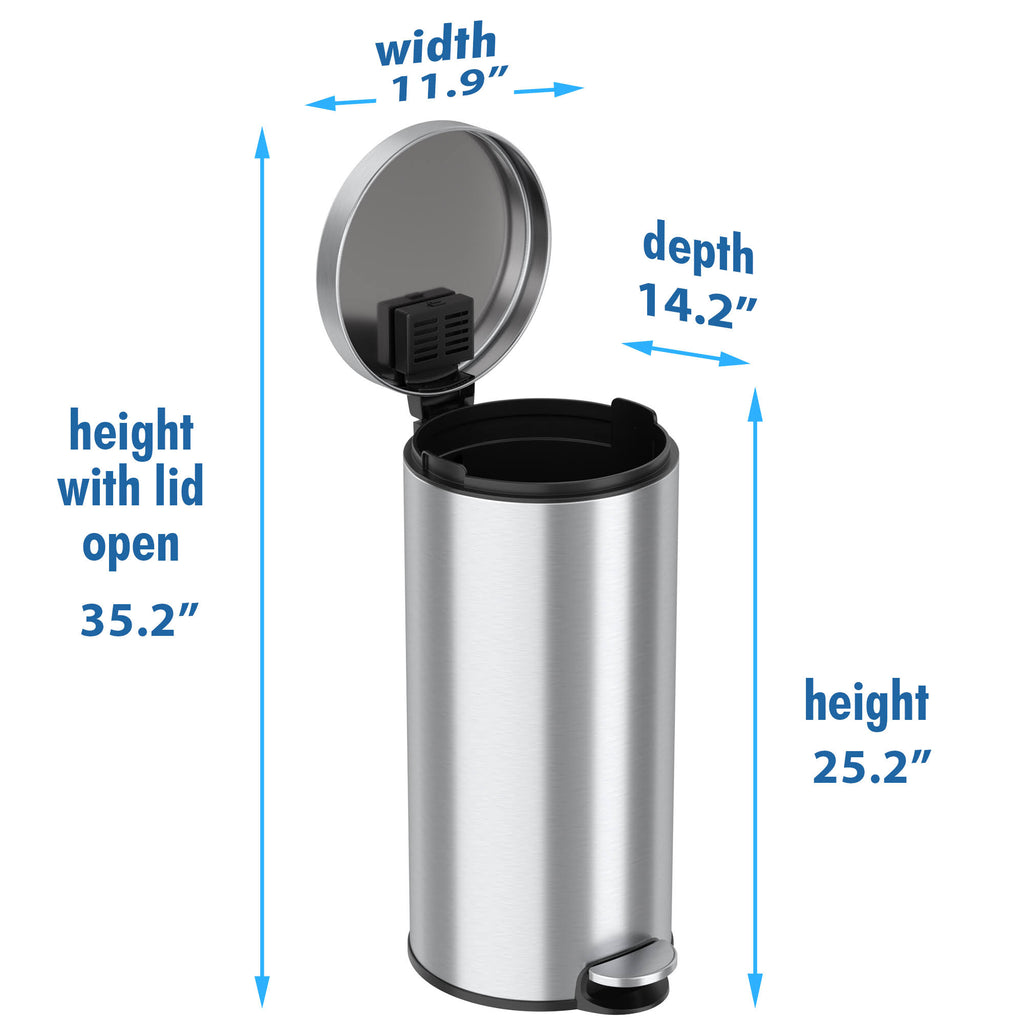 8 Gallon Step Trash Can J909