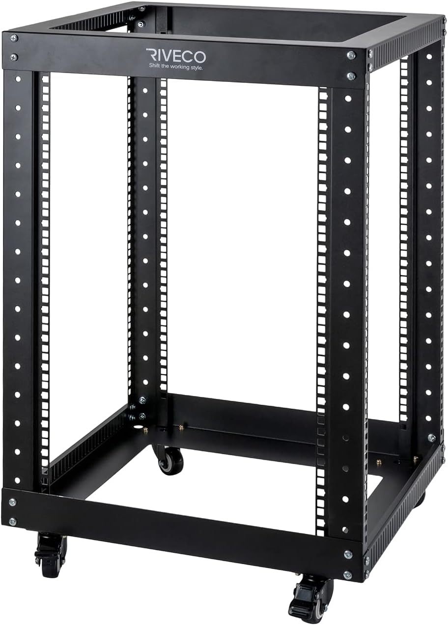 Black 18U Open Frame 19-inch Server Rack E15898