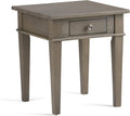 Medium Saddle Brown Solid Wood 1 Drawer End Side Table B650