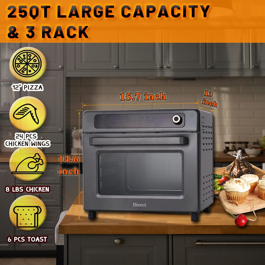 12-in-1 25QT Stainless Steel Air Fryer Toaster Oven L495001