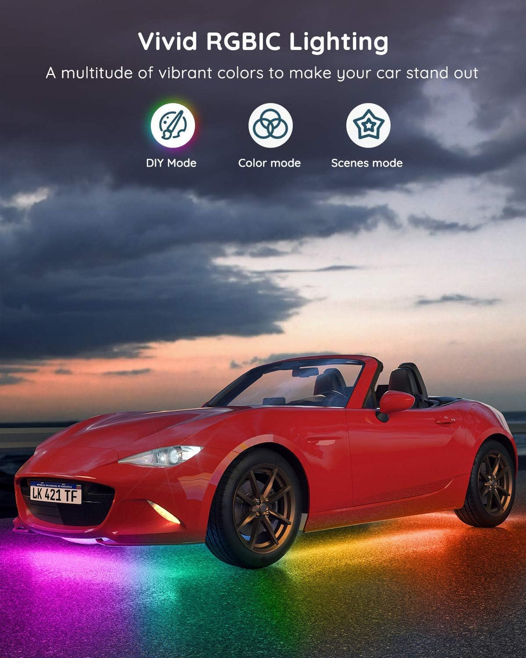 Smart Under Car Lights with App Control, RGBIC, Pack of 2 M880699