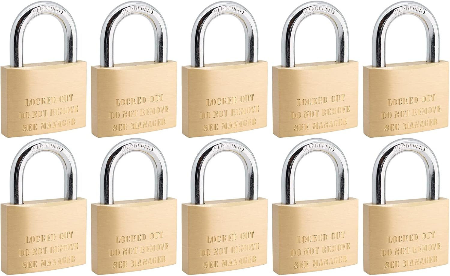 Solid Brass Padlock 50mm Keyed Alike Pack of 2 L676347